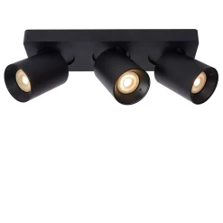 NIGEL - Plafondspot - LED Dim to warm - GU10 - 3x5W 2200K/3000K - Zwart*Lucide Sale