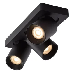 NIGEL - Plafondspot - LED Dim to warm - GU10 - 3x5W 2200K/3000K - Zwart*Lucide Sale