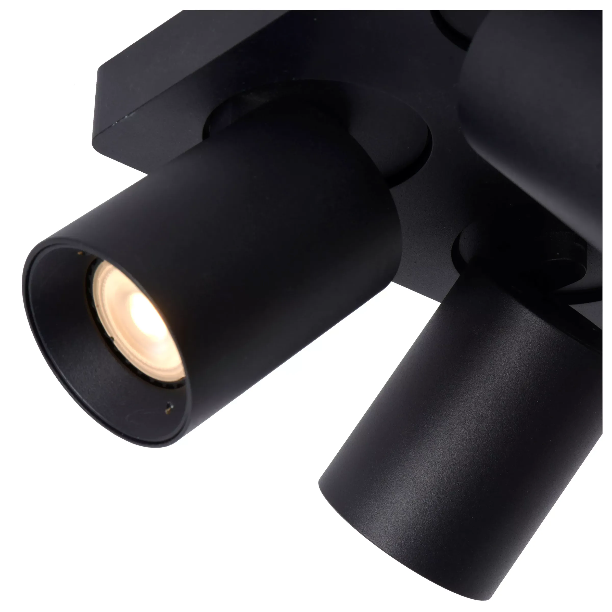 NIGEL - Plafondspot - LED Dim to warm - GU10 - 4x5W 2200K/3000K - Zwart*Lucide Shop
