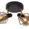 NILA - Plafondspot - 2xE14 - Zwart*Lucide Clearance