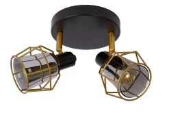 NILA - Plafondspot - 2xE14 - Zwart*Lucide Clearance