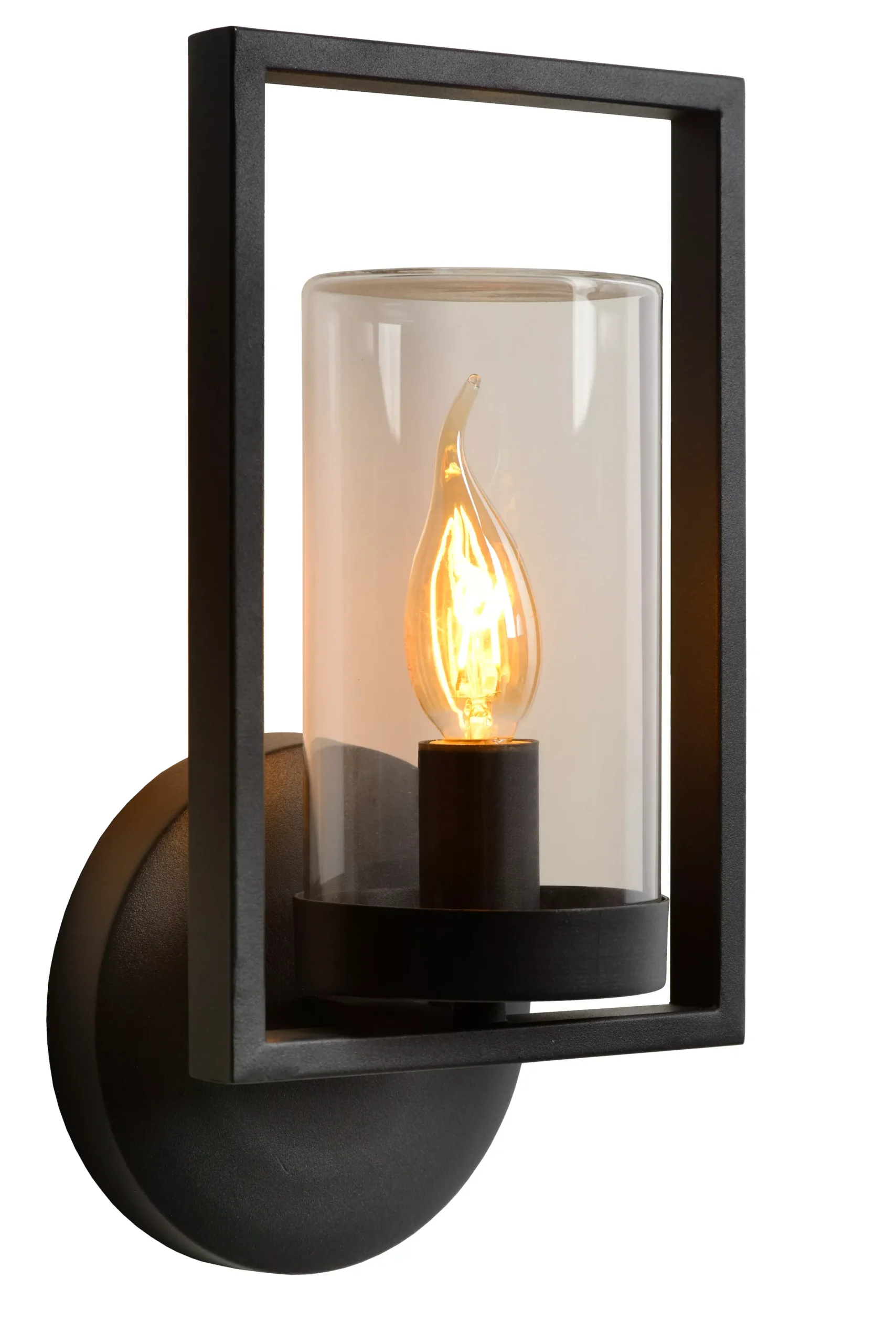 NISPEN - Wandlamp Binnen/Buiten - 1xE14 - IP44 - Zwart*Lucide Outlet