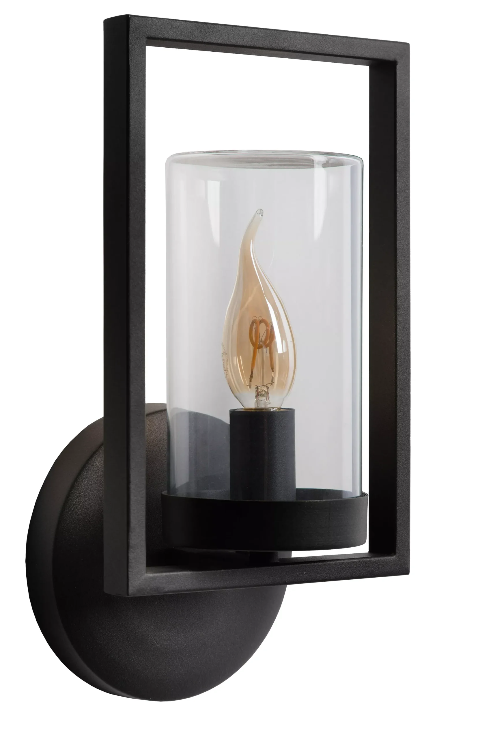 NISPEN - Wandlamp Binnen/Buiten - 1xE14 - IP44 - Zwart*Lucide Outlet
