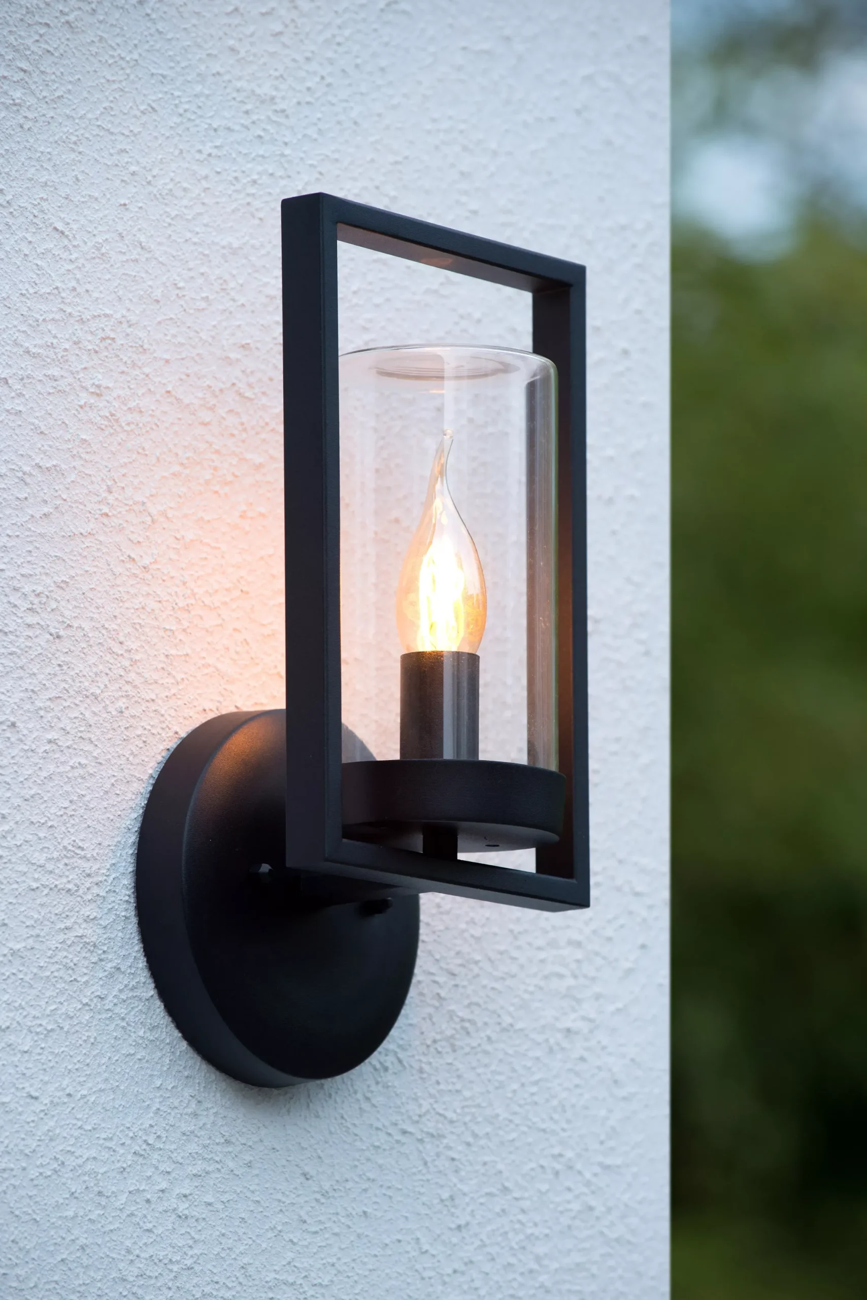 NISPEN - Wandlamp Binnen/Buiten - 1xE14 - IP44 - Zwart*Lucide Outlet
