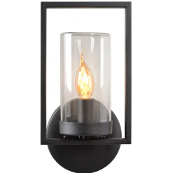 NISPEN - Wandlamp Binnen/Buiten - 1xE14 - IP44 - Zwart*Lucide Outlet