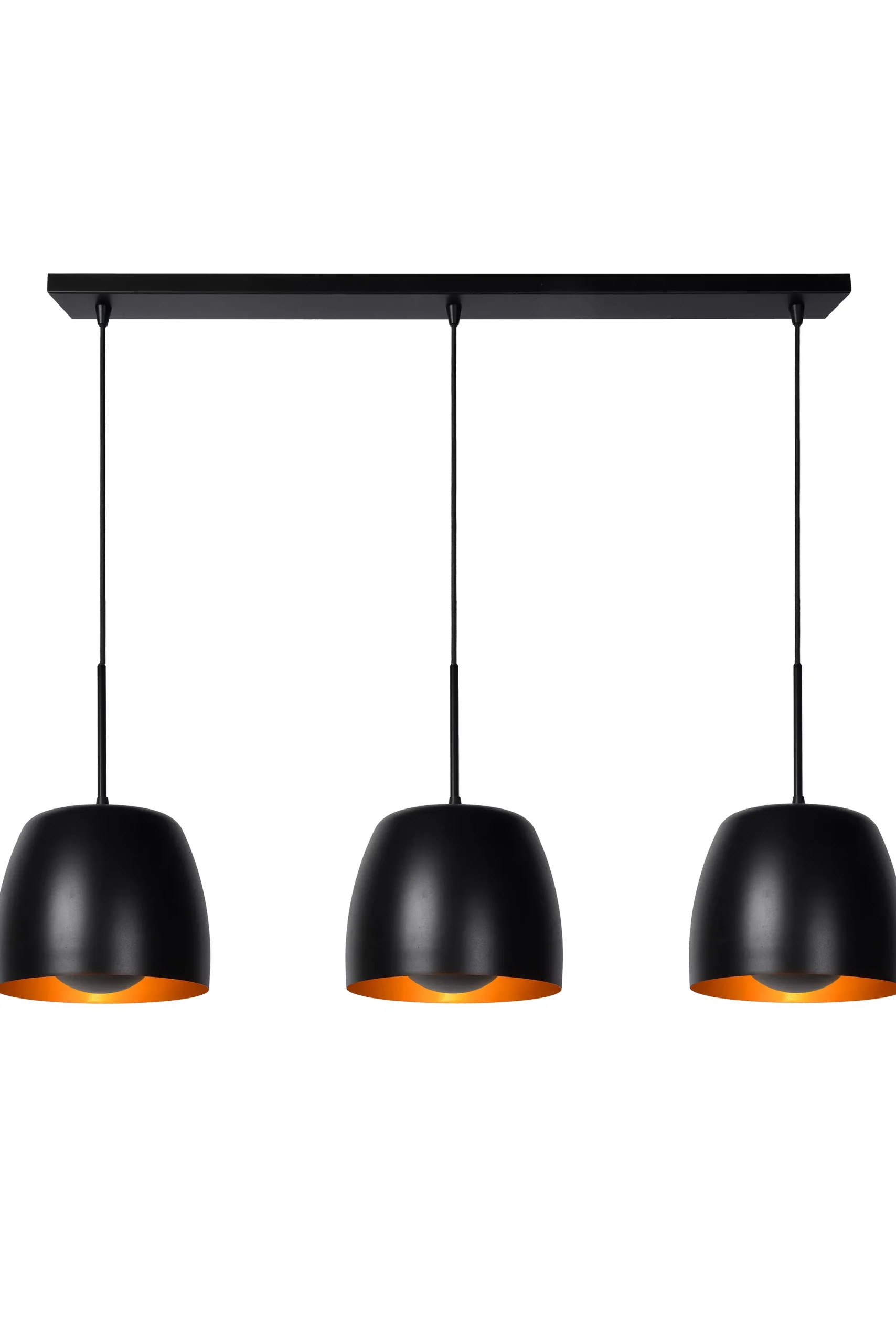 NOLAN - Hanglamp - 3xE27 - Zwart*Lucide Outlet