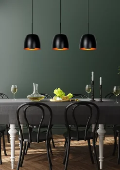 NOLAN - Hanglamp - 3xE27 - Zwart*Lucide Outlet