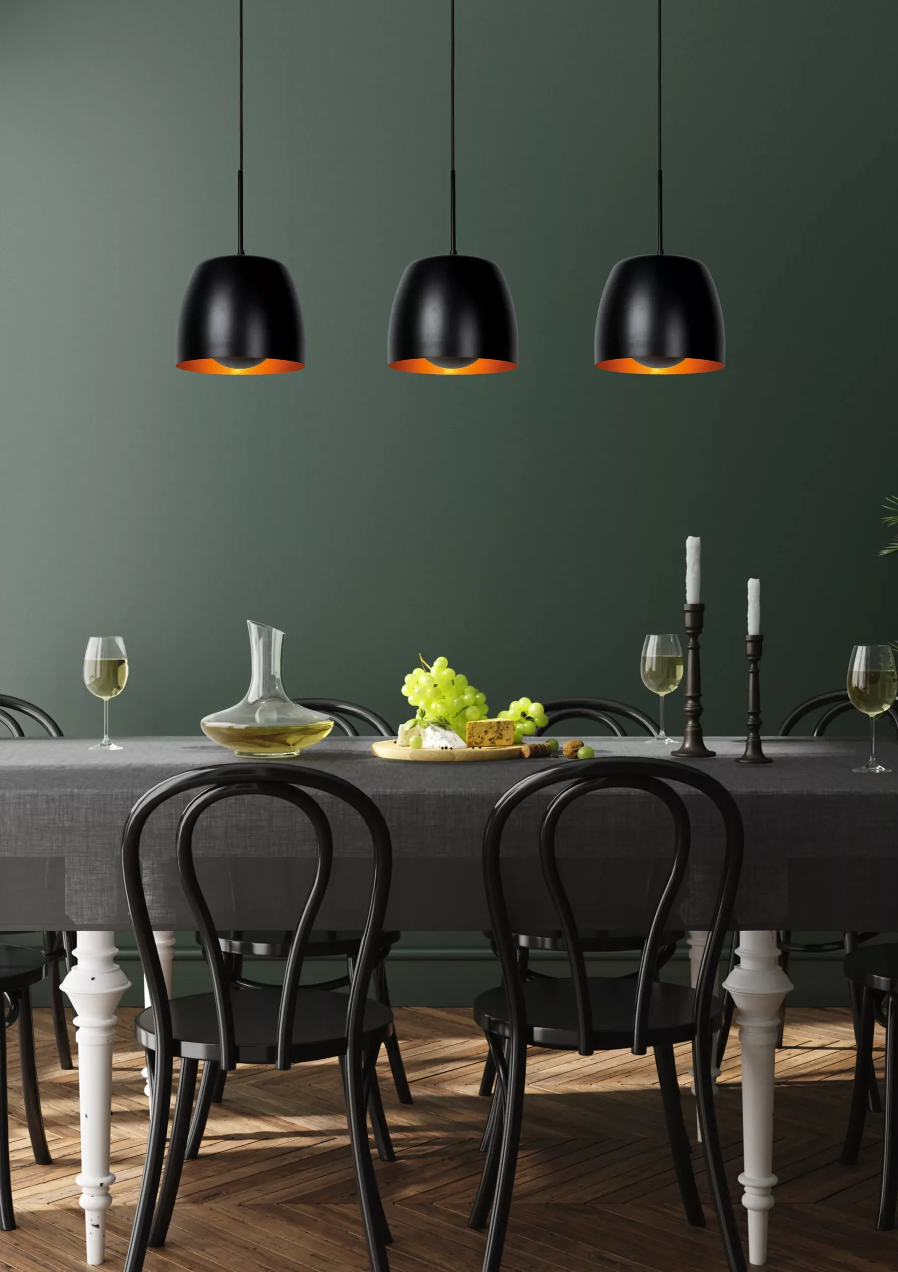 NOLAN - Hanglamp - 3xE27 - Zwart*Lucide Outlet