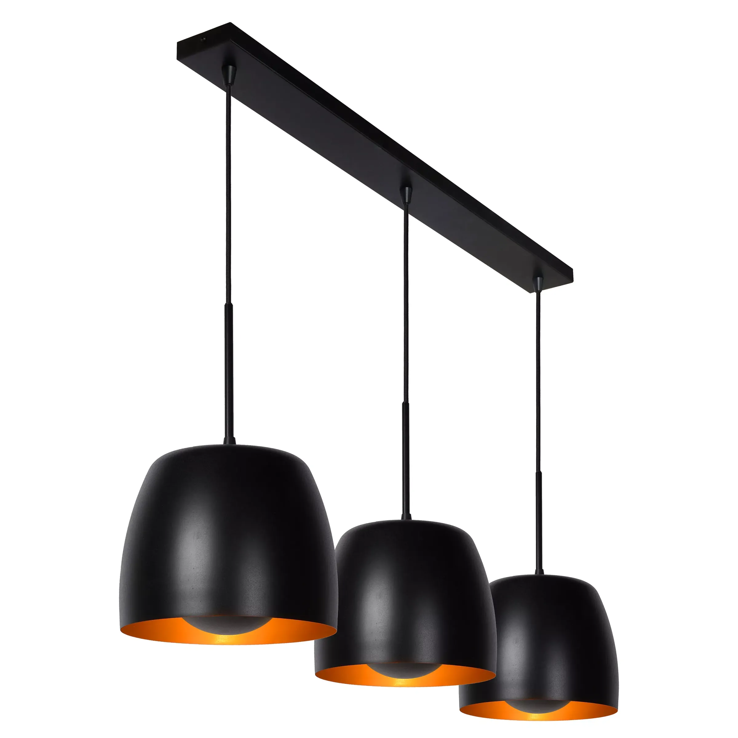 NOLAN - Hanglamp - 3xE27 - Zwart*Lucide Outlet