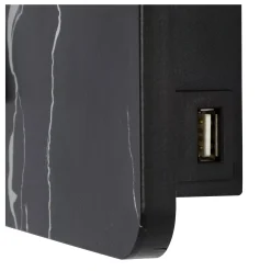 OREGON - Bedlamp / Wandlamp - LED - 1x4W 3000K - Met USB oplaadpunt - Zwart*Lucide Outlet