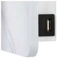 OREGON - Bedlamp / Wandlamp - LED - 1x4W 3000K - Met USB oplaadpunt - Wit*Lucide Online