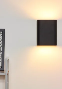 OVALIS - Wandlamp - 2xE14 - Zwart*Lucide Clearance