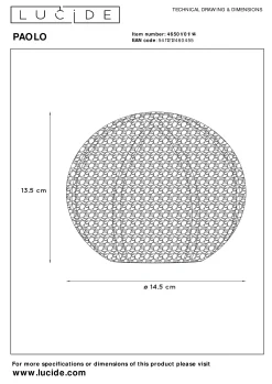 PAOLO - Tafellamp - Ø 14,5 cm - 1xG9 - Zilver*Lucide Cheap