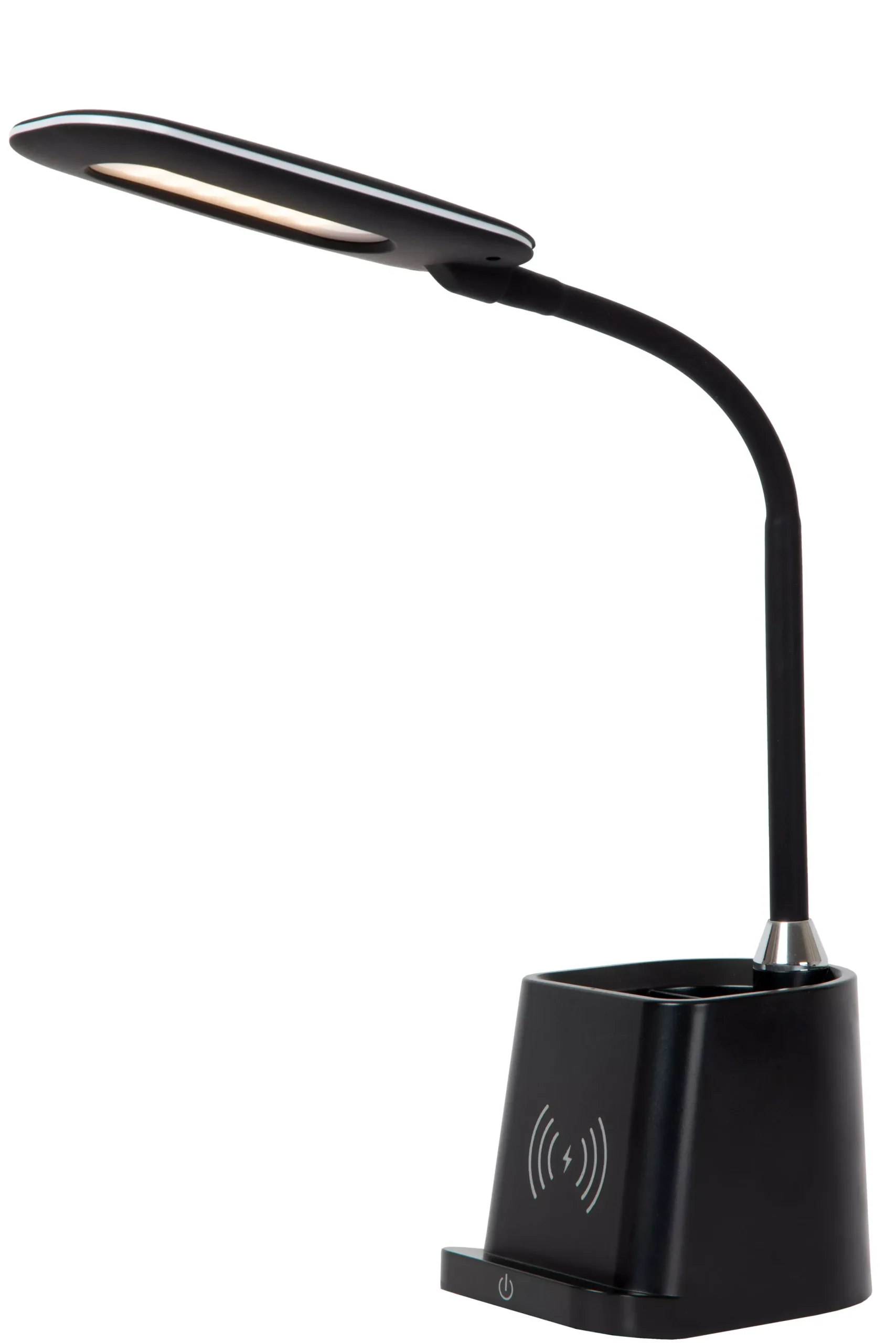 PENNY - Bureaulamp - LED Dimb. - 1x4,7W 3000K - Met draadloze oplader - Zwart*Lucide Store