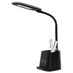 PENNY - Bureaulamp - LED Dimb. - 1x4,7W 3000K - Met draadloze oplader - Zwart*Lucide Store