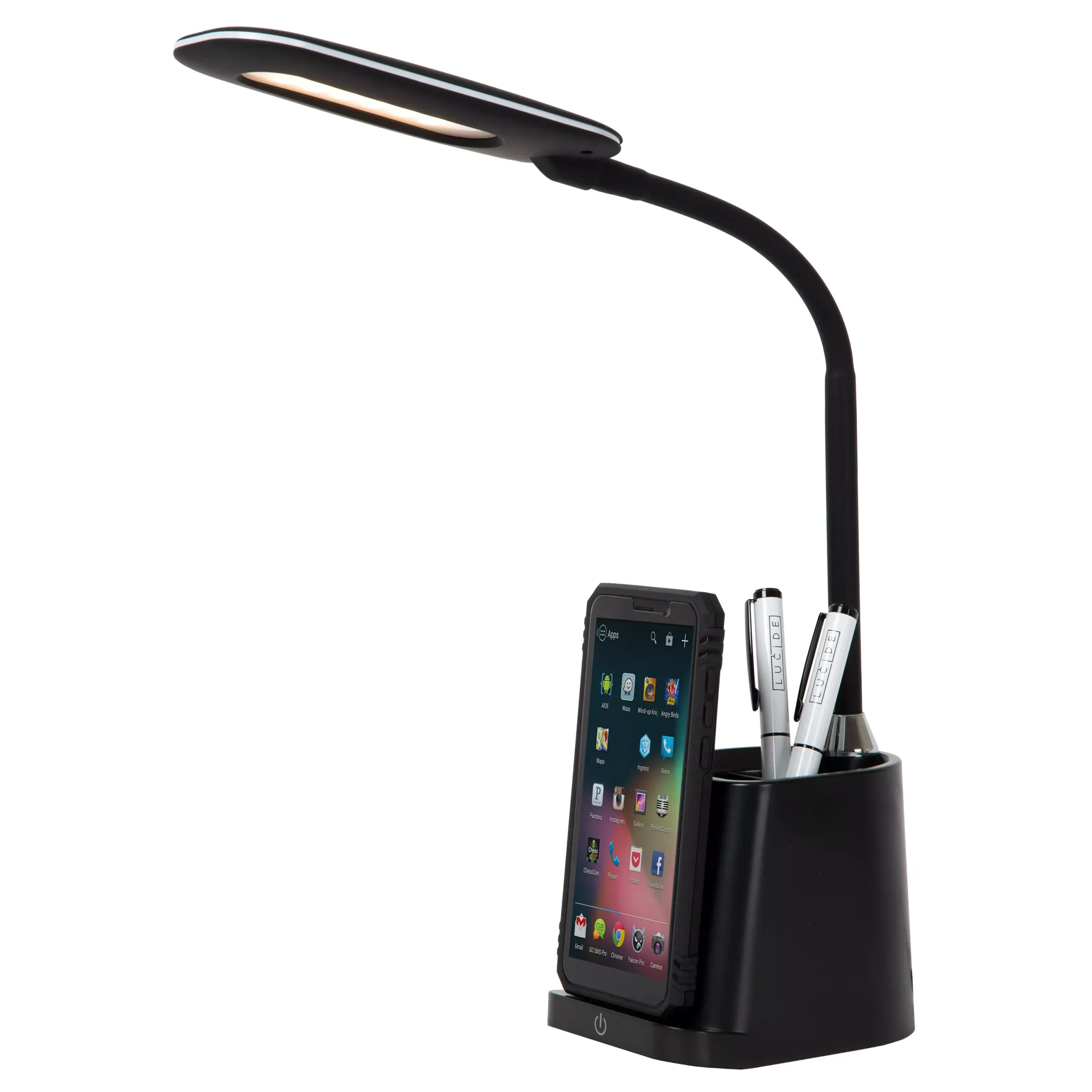 PENNY - Bureaulamp - LED Dimb. - 1x4,7W 3000K - Met draadloze oplader - Zwart*Lucide Store
