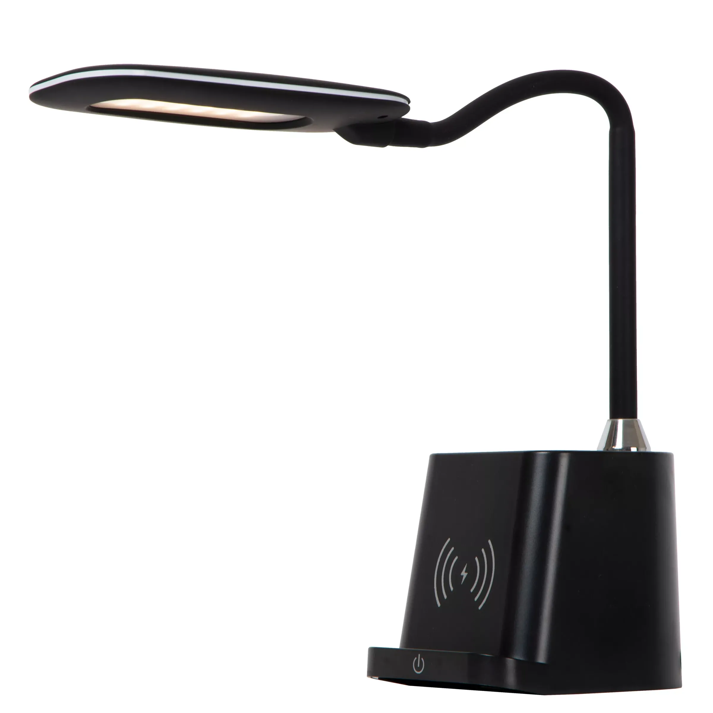 PENNY - Bureaulamp - LED Dimb. - 1x4,7W 3000K - Met draadloze oplader - Zwart*Lucide Store