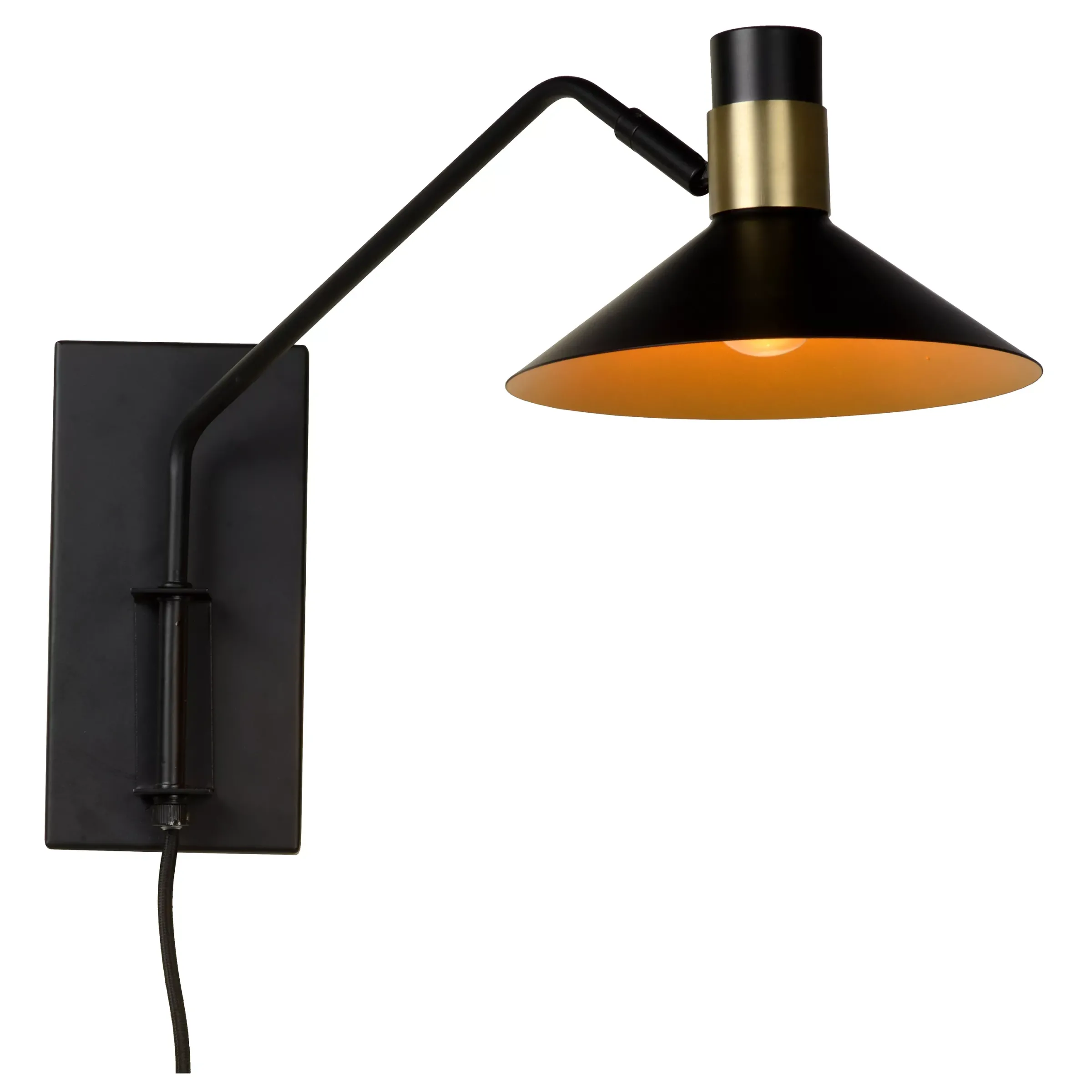 PEPIJN - Wandlamp - 1xE14 - Zwart*Lucide New