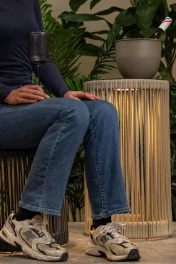 PINGI - Oplaadbare Vloerlamp Binnen/Buiten - Accu/Batterij - Ø 33,5 cm - LED 3 StepDim - 1x3W 3000K - IP44 - Zwart*Lucide Store