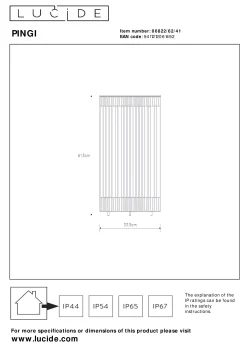 PINGI - Oplaadbare Vloerlamp Binnen/Buiten - Accu/Batterij - Ø 33,5 cm - LED 3 StepDim - 1x3W 3000K - IP44 - Taupe*Lucide Clearance