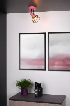 POLA - Plafondspot Kinderkamer - Ø 10,5 cm - 1xE27 - Roze*Lucide Online
