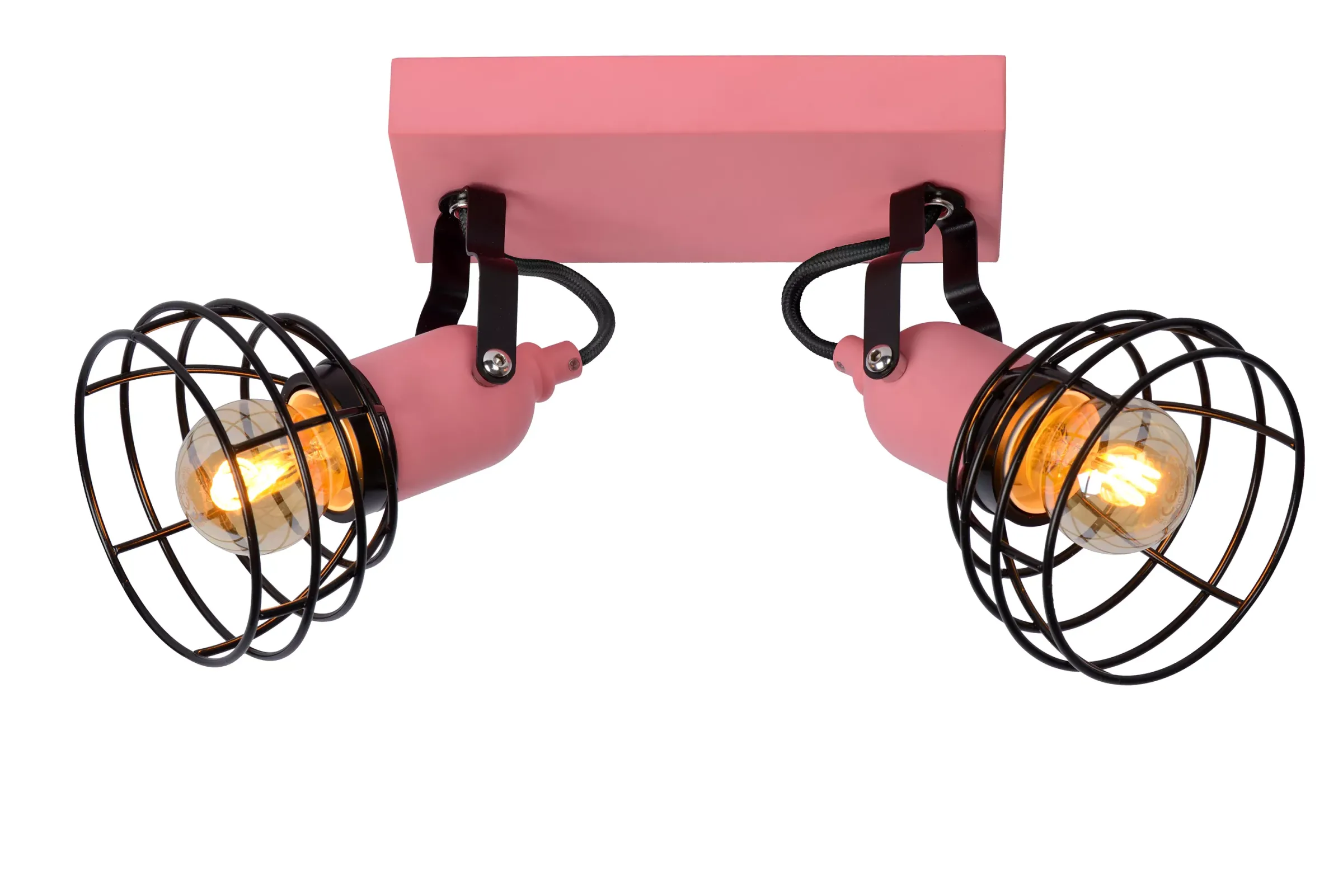 POLA - Plafondspot Kinderkamer - 2xE27 - Roze*Lucide Cheap