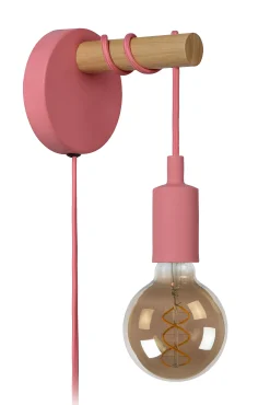 POLA - Wandlamp Kinderkamer - Ø 12 cm - 1xE27 - Roze*Lucide Best