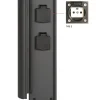 POWERPOINT - Buitenstopcontact zuil - Stopcontacten met penaarde - Type E - FR, BE, POL, SVK & CZE norm - Ø 10 cm - IP44 ? Antraciet*Lucide Fashion