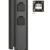 POWERPOINT - Buitenstopcontact zuil - Stopcontacten met randaarde - Type F - EUR/RUS standaard - Ø 10 cm - IP44 ? Antraciet*Lucide Shop