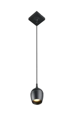 PRESTON - Hanglamp Badkamer - Ø 10 cm - 1xGU10 - IP44 - Zwart*Lucide Shop