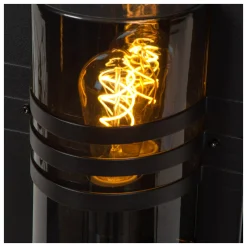 PRIVAS - Wandlamp Binnen/Buiten - 1xE27 - IP44 - Zwart*Lucide Fashion
