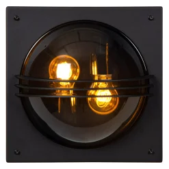 PRIVAS - Wandlamp Binnen/Buiten - 2xE27 - IP44 - Zwart*Lucide Hot