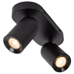 PUNCH - Plafondspot - 2xGU10 - Zwart*Lucide Cheap
