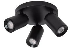 PUNCH - Plafondspot - Ø 21 cm - 3xGU10 - Zwart*Lucide Sale
