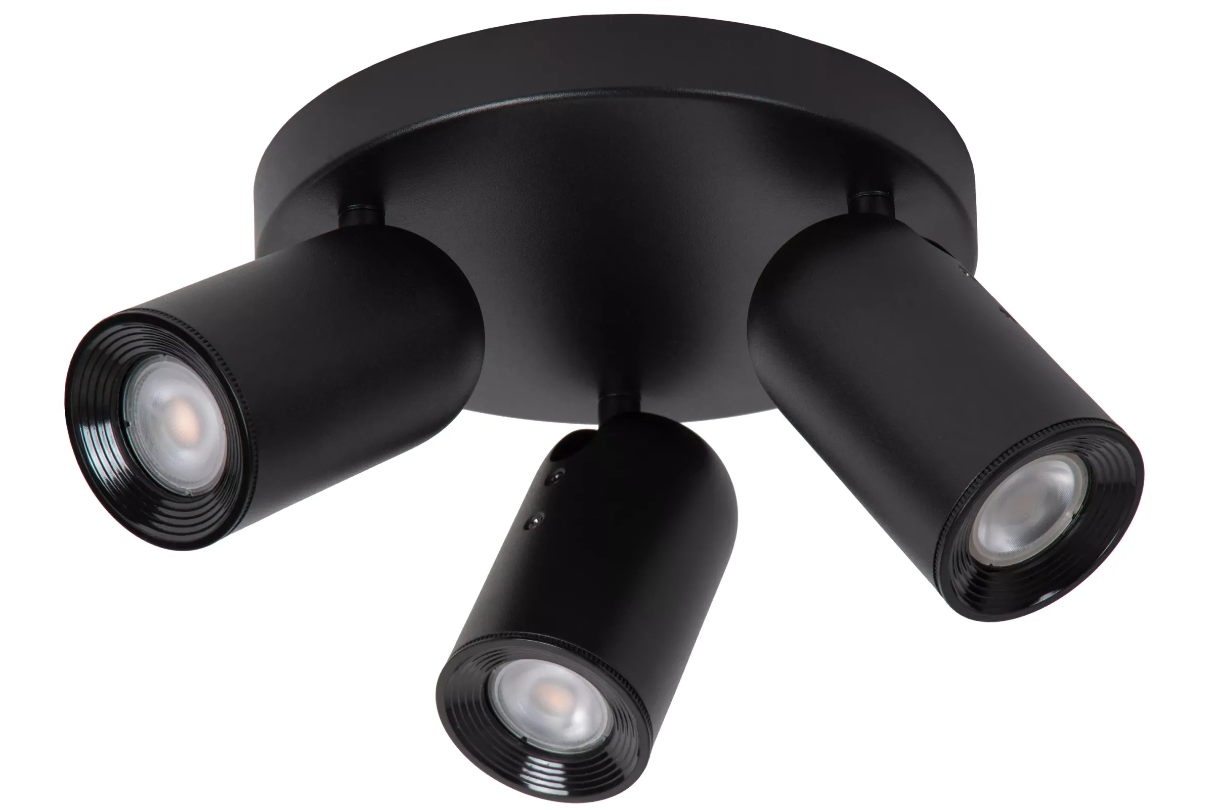 PUNCH - Plafondspot - Ø 21 cm - 3xGU10 - Zwart*Lucide Sale