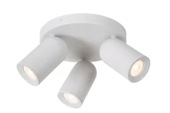 PUNCH - Plafondspot - Ø 21 cm - 3xGU10 - Wit*Lucide Clearance
