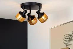 RAFA - Plafondspot - Ø 35 cm - 3xE14 - Zwart*Lucide Shop