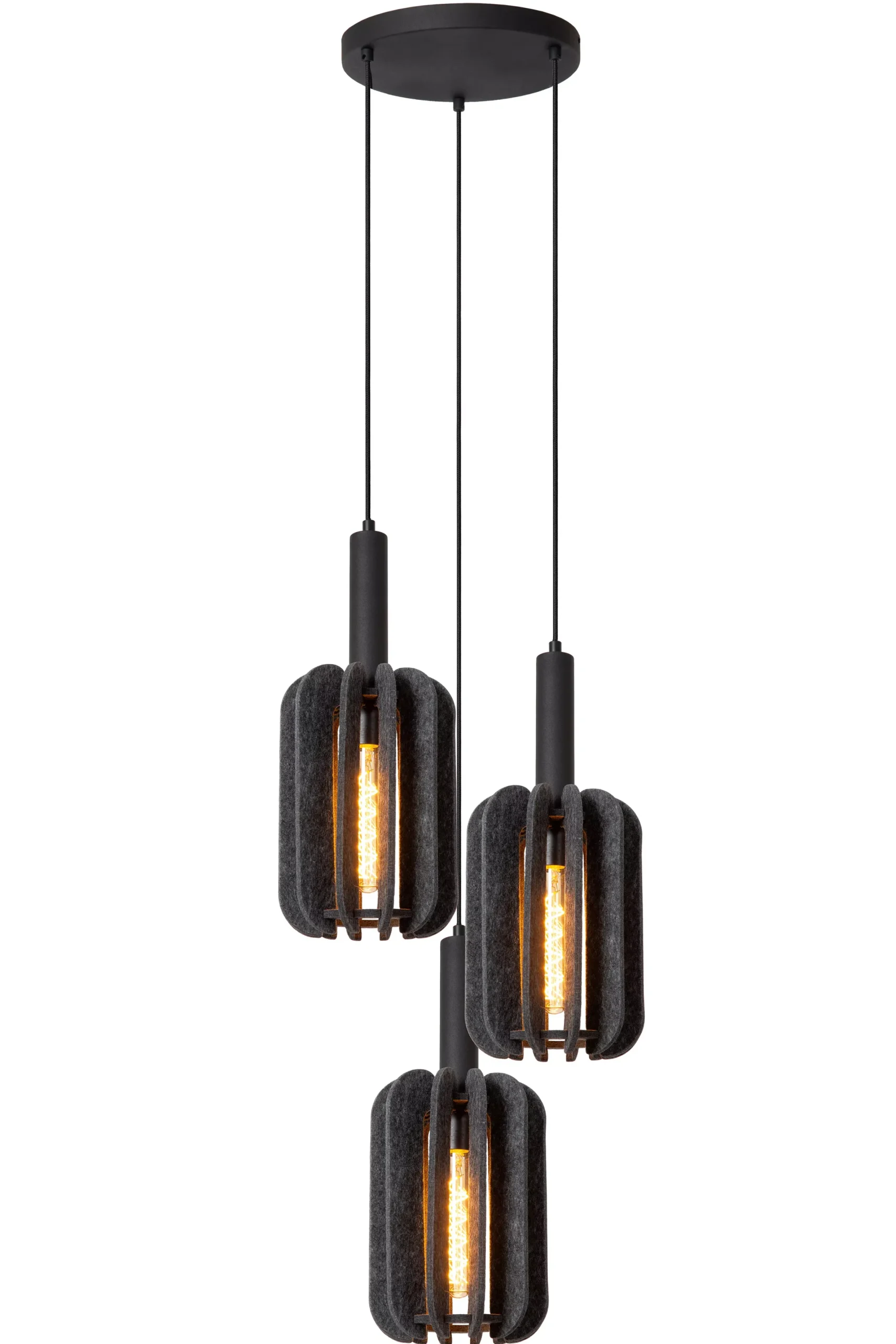 RAFAL - Hanglamp - Ø 50 cm - 3xE27 - Grijs*Lucide Sale