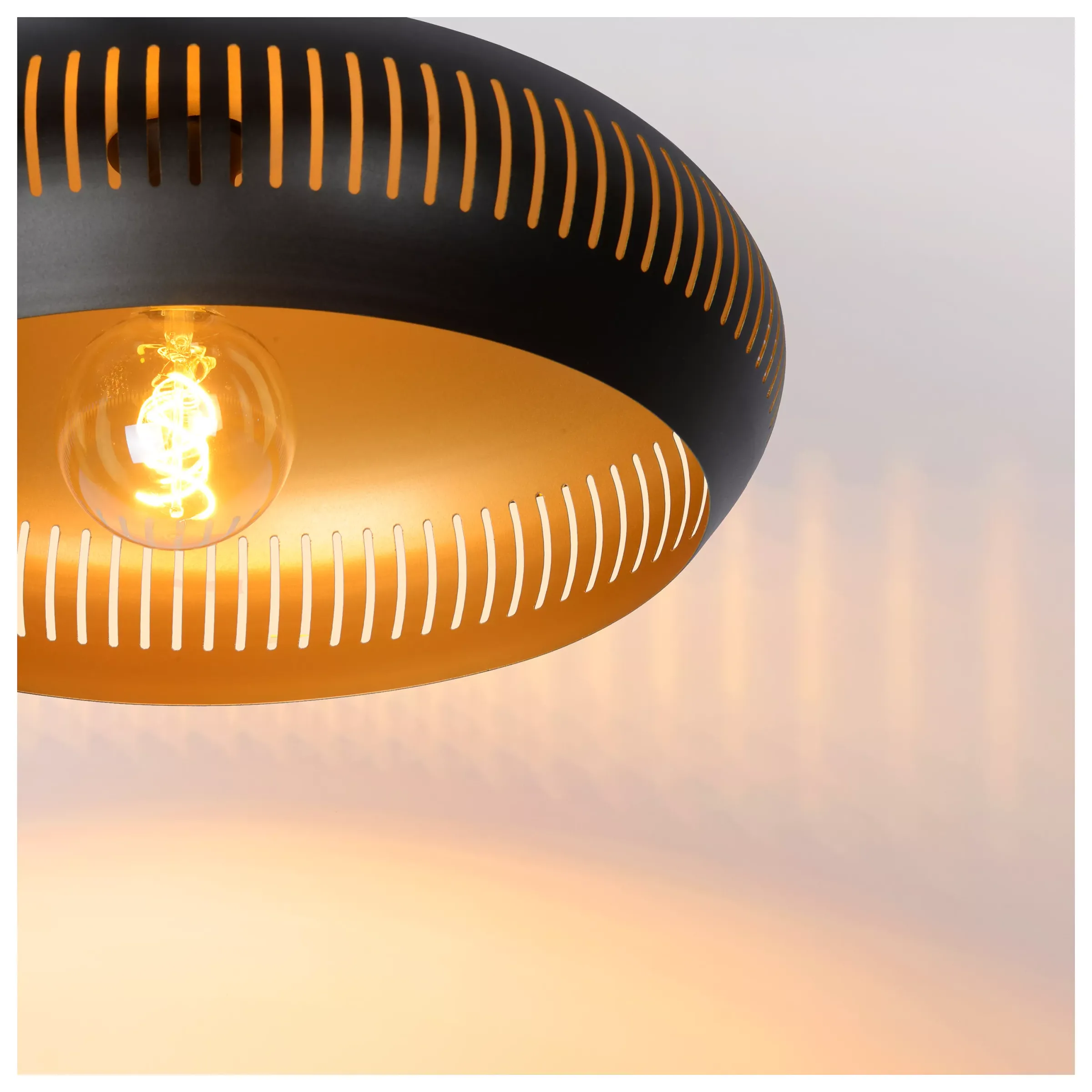 RAYCO - Plafonnière - Ø 45 cm - 1xE27 - Zwart*Lucide Hot
