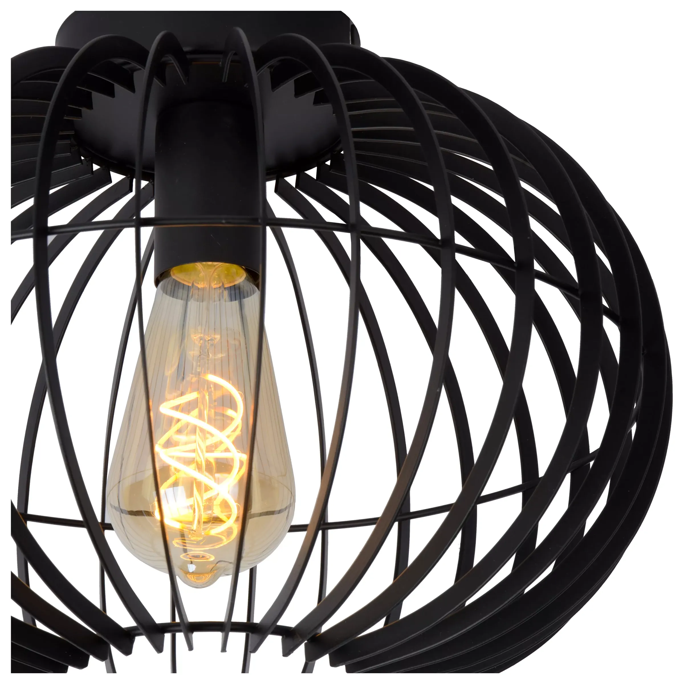 REDA - Plafonnière - Ø 32 cm - 1xE27 - Zwart*Lucide Sale
