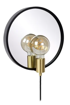 REFLEX - Spiegellamp - Ø 31 cm - 1xE27 - Zwart*Lucide Best