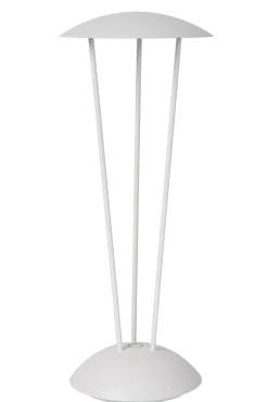 RENEE - Oplaadbare Tafellamp Binnen/Buiten - Accu/Batterij - Ø 12,3 cm - LED Dim to warm - 1x2,2W 2700K/3000K - IP54 - Met draadloos oplaadstation - Wit*Lucide Flash Sale