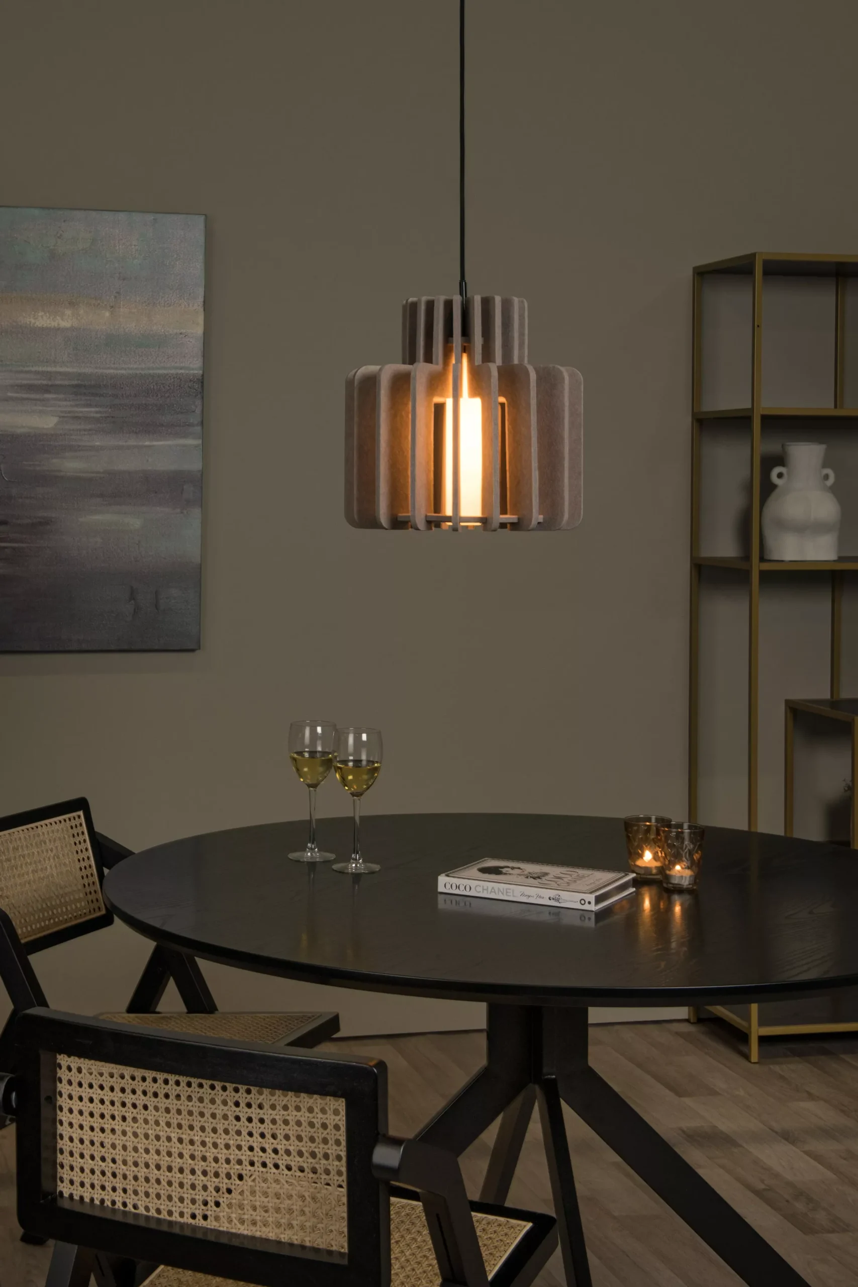 ROLLO - Hanglamp - 1xE27 - Taupe*Lucide Best