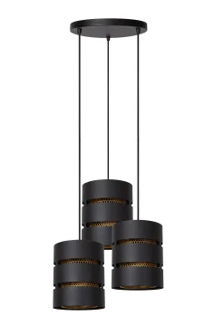 ROSAS - Hanglamp - Ø 43 cm - 3xE27 - Zwart*Lucide Best