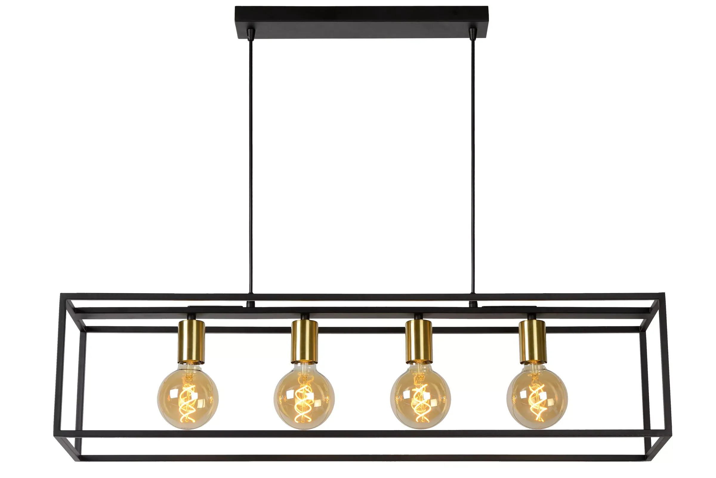 RUBEN - Hanglamp - 4xE27 - Zwart*Lucide Outlet