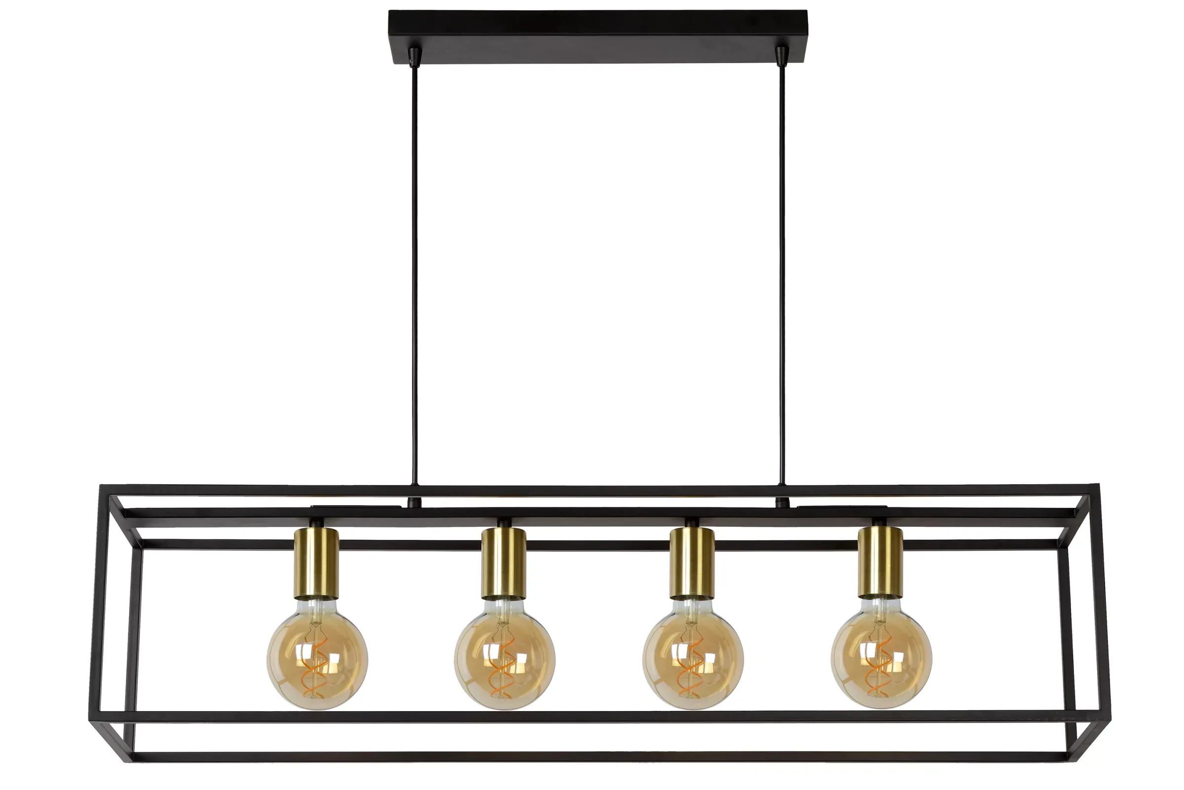 RUBEN - Hanglamp - 4xE27 - Zwart*Lucide Outlet