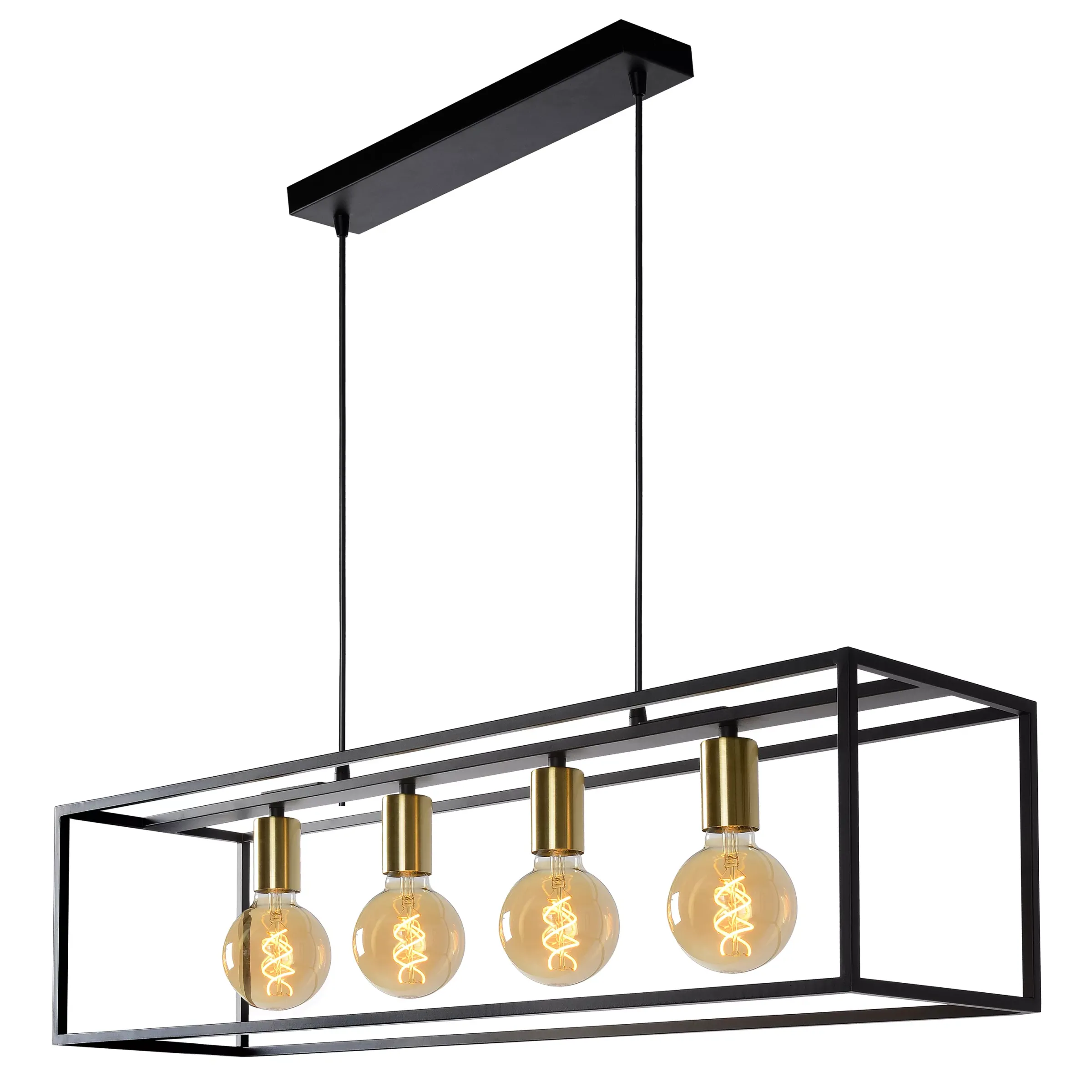 RUBEN - Hanglamp - 4xE27 - Zwart*Lucide Outlet