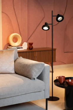 SENSAS - Vloerlamp - 2xGU10 (ES111) - Zwart*Lucide Best Sale