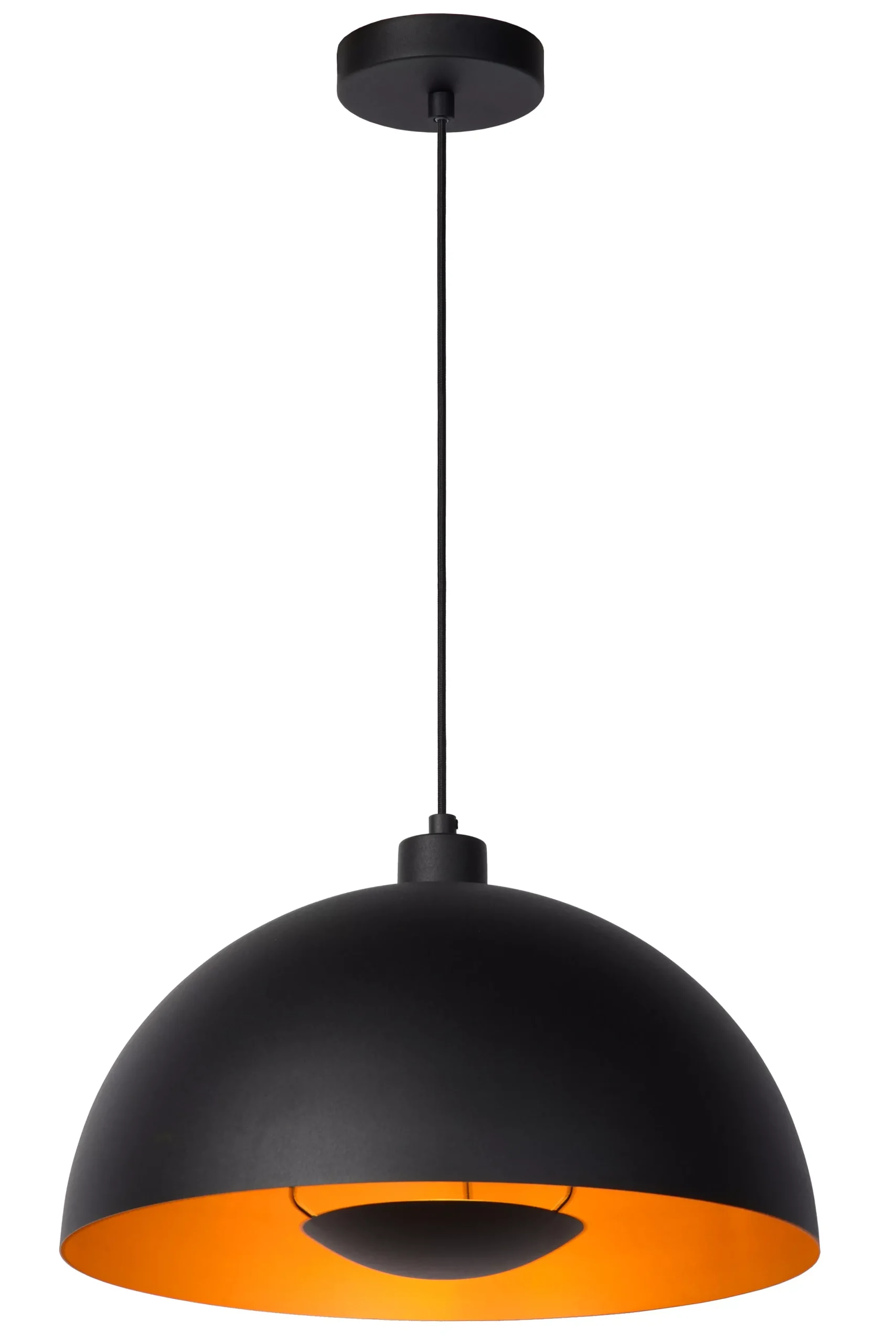 SIEMON - Hanglamp - Ø 40 cm - 1xE27 - Zwart*Lucide Shop