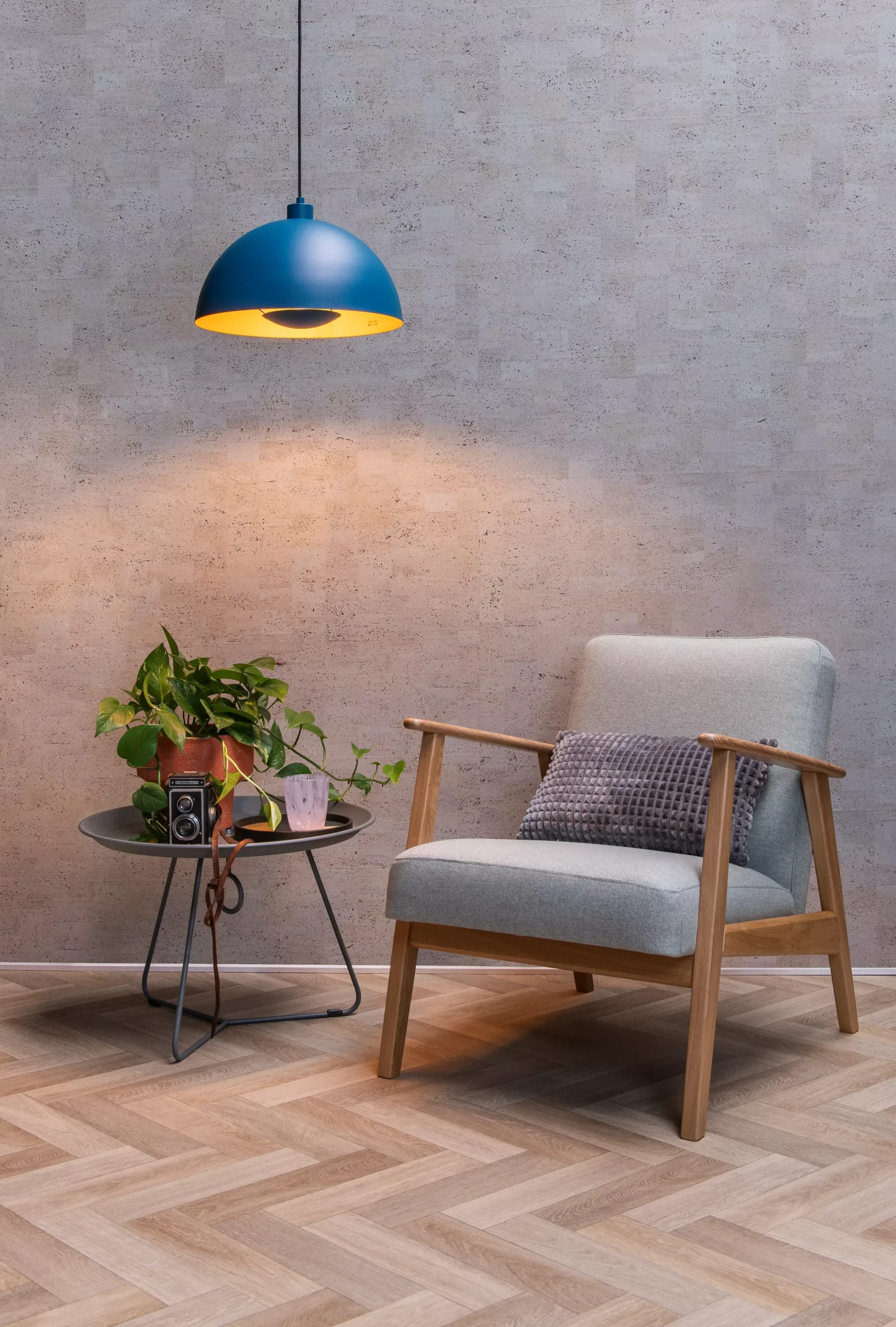 SIEMON - Hanglamp - Ø 40 cm - 1xE27 - Blauw*Lucide Discount